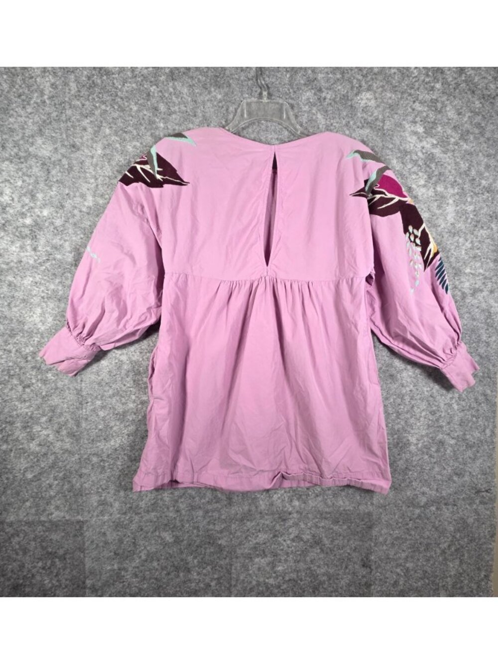 Free People Women’s Mini Obsessions Mini Dress Purple Size S Embroidered Sleeve - Picture 6 of 10